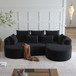 Curved Oversized Sectional Sofa With Extra Deep Seat