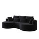 Curved Oversized Sectional Sofa With Extra Deep Seat