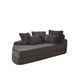 Semi Circular 2 In 1 Sofa Bed With Neck Pillow And Throw Pillows
