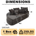Semi Circular 2 In 1 Sofa Bed With Neck Pillow And Throw Pillows