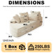 Semi Circular 2 In 1 Sofa Bed With Neck Pillow And Throw Pillows