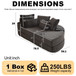 Semi Circular 2 In 1 Sofa Bed With Neck Pillow