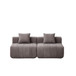 Modular Sectional Sofa With 2 Pillows, Symmetrical Design