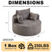 Modern Single Sofa With Backrest Pillow For Living Room