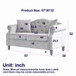 2 Seater Chesterfield Sofa With Rolled Arms And Nailhead Trim For Living Room