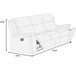 Modern Manual Motion Living Room Set With Hidden Cup Holders