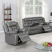 Living Room Set With Pillow Armrest And Tufted Backrest