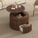 Round Lift Top Coffee Table With Hidden Storage For Living Room