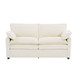 Modern Loveseat Sofa, Upholstered Couch With Side Storage Pockets