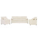 Modern Sofa Set With Double Layer Cushion And Side Storage Pockets