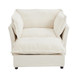 Modern Armchair Sofa With Movable Ottoman