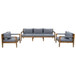 3 Piece Outdoor Sectional Sofa Set