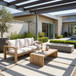 3 Seater Patio Set, Outdoor Sofa & Coffee Table Set