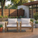 Stylish Outdoor Chair Set With Cushions For Garden (Set of 2)