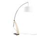 Robyn - Floor Lamp - Natural Wood And White Linen Shade
