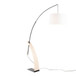 Robyn - Floor Lamp - Natural Wood And White Linen Shade