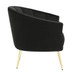 Tania - Accent Chair - Gold Metal And Black Velvet