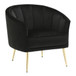 Tania - Accent Chair - Gold Metal And Black Velvet