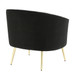 Tania - Accent Chair - Gold Metal And Black Velvet