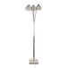 Willow - Crystal Metal Floor Lamp - Polished Nickel, White Marble, Clear Crystal