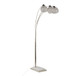 Willow - Crystal Metal Floor Lamp - Polished Nickel, White Marble, Clear Crystal