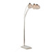 Willow - Crystal Metal Floor Lamp - Polished Nickel, White Marble, Clear Crystal