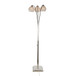 Willow - Crystal Metal Floor Lamp - Polished Nickel, White Marble, Clear Crystal