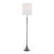 Marla - Metal Floor Lamp - Cast Iron, Clear Crystal, White Linen
