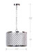 Dangle - Drum Metal Pendant Lamp - Polished Nickel, Clear Crystal