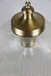 Globe - Glass Pendant Lamp - Clear Crackle Glass, Gold Plating '16