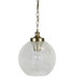 Globe - Glass Pendant Lamp - Clear Crackle Glass, Gold Plating '16