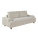 Kipton - Sofa - White Fabric, Walnut Wood