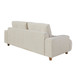 Kipton - Sofa - White Fabric, Walnut Wood