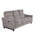 Slope - Upholstered Power Sofa - Espresso Wood, Pewter Fabric
