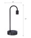 Cane - Tube Metal Task Lamp With USB - Gray Slate