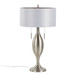 Anabelle - Metal Table Lamp (Set of 2) - Brushed Nickel, Light Silver Fabric