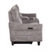 Slope - Upholstered Power Loveseat With Console - Espresso Wood, Pewter Fabric