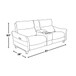 Slope - Upholstered Power Loveseat With Console - Espresso Wood, Pewter Fabric