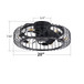 Flush Mount Ceiling Fan With Lights, Low Profile Fandelier With E12 Sockets, Reversible DC Motor, 6 Speeds - Black