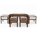 Rustic Patio Dining Set For 6 With Removable Cushions