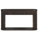 Oval Fluted Console Table With 2 Drawers And Bottom Shelf