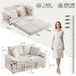 Upholstered Futon Convertible Floor Sofa Bed