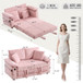 Upholstered Futon Convertible Floor Sofa Bed