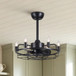 Modern Farmhouse Ceiling Fan, Adjustable Hanging