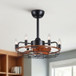 Modern Farmhouse Ceiling Fan, Adjustable Hanging