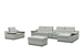 Arlet Sectional in Premium Italian Leather Match