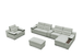 Arlet Sectional in Premium Italian Leather Match
