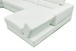 Nella Sectional Sofa in Italian Leather Match