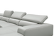 Nella Sectional Sofa in Italian Leather Match