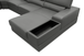 Nella Sectional Sofa in Italian Leather Match